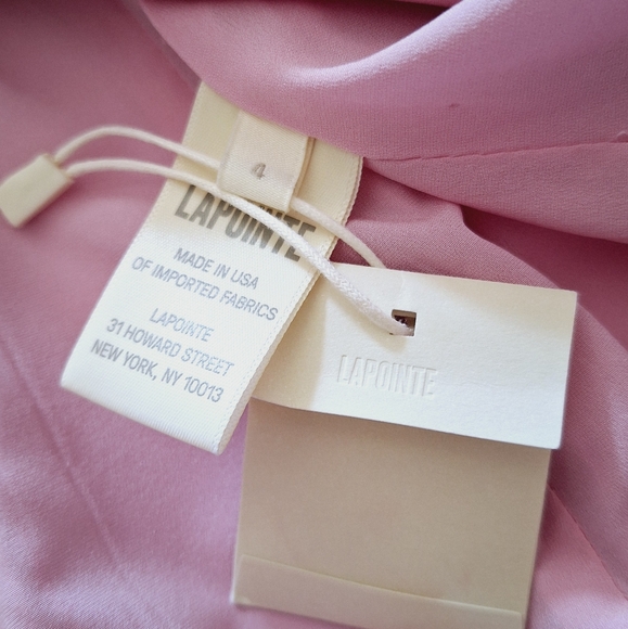 LAPOINTE Broad Shoulder Matte Crepe Single Breast Jacket In Blossom 4 Org $1,450 - Picture 10 of 16